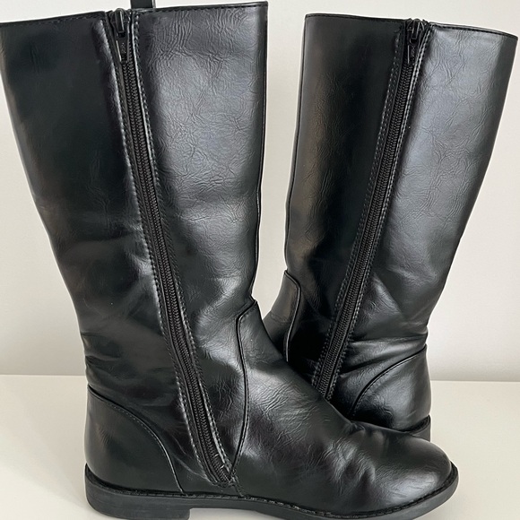 Girls Black Fashion Boots Size:4 - Picture 3 of 5